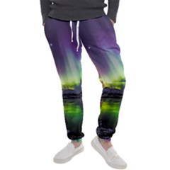 Aurora Borealis Polar Northern Lights Natural Phenomenon North Night Mountains Men s Jogger Sweatpants by B30l