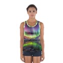 Aurora Borealis Polar Northern Lights Natural Phenomenon North Night Mountains Sport Tank Top  View1