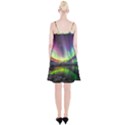 Aurora Borealis Polar Northern Lights Natural Phenomenon North Night Mountains Spaghetti Strap Velvet Dress View2