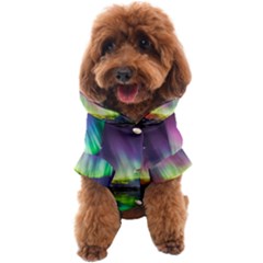 Aurora Borealis Polar Northern Lights Natural Phenomenon North Night Mountains Dog Coat by B30l