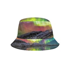 Aurora Borealis Polar Northern Lights Natural Phenomenon North Night Mountains Bucket Hat (kids)