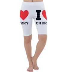 I Love Cherry Cropped Leggings  by ilovewhateva