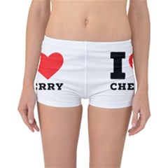 I Love Cherry Reversible Boyleg Bikini Bottoms by ilovewhateva