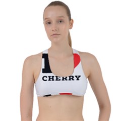 I Love Cherry Criss Cross Racerback Sports Bra by ilovewhateva