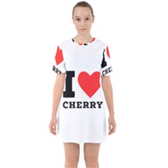 I Love Cherry Sixties Short Sleeve Mini Dress by ilovewhateva