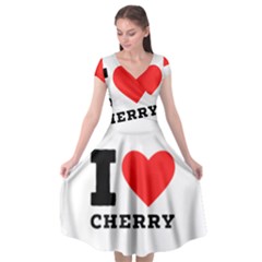 I Love Cherry Cap Sleeve Wrap Front Dress by ilovewhateva