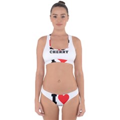 I Love Cherry Cross Back Hipster Bikini Set by ilovewhateva