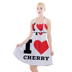 I Love Cherry Halter Party Swing Dress  by ilovewhateva