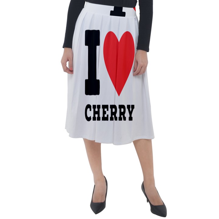 I love cherry Classic Velour Midi Skirt 