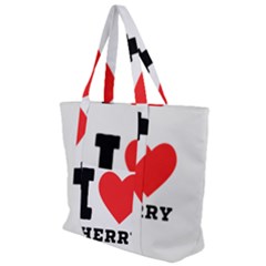 I Love Cherry Zip Up Canvas Bag by ilovewhateva