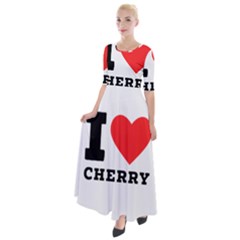 I Love Cherry Half Sleeves Maxi Dress by ilovewhateva