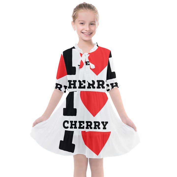 I love cherry Kids  All Frills Chiffon Dress