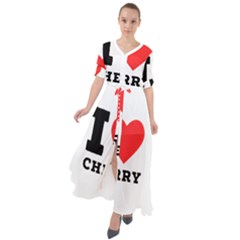 I Love Cherry Waist Tie Boho Maxi Dress by ilovewhateva