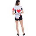 I love cherry Asymmetrical Short Sleeve Sports Tee View4