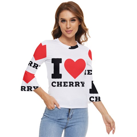 I Love Cherry Bell Sleeve Top by ilovewhateva