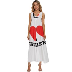 I Love Cherry V-neck Sleeveless Loose Fit Overalls by ilovewhateva