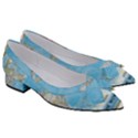 Blue White And Green World Map National Geographic Women s Bow Heels View3