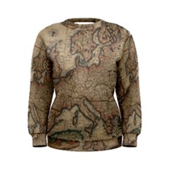 Old Vintage Classic Map Of Europe Women s Sweatshirt by B30l