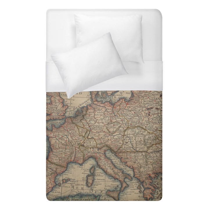 Old Vintage Classic Map Of Europe Duvet Cover (Single Size)