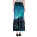 Aurora Borealis Mountain Reflection Full Length Maxi Skirt View2