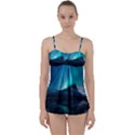 Aurora Borealis Mountain Reflection Babydoll Tankini Set View1