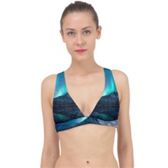 Aurora Borealis Mountain Reflection Classic Banded Bikini Top by B30l