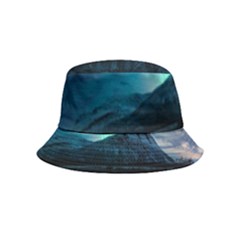 Aurora Borealis Mountain Reflection Inside Out Bucket Hat (kids) by B30l