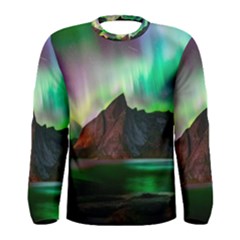 Aurora Borealis Nature Sky Light Men s Long Sleeve Tee