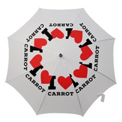 I Love Carrots  Hook Handle Umbrellas (small) by ilovewhateva