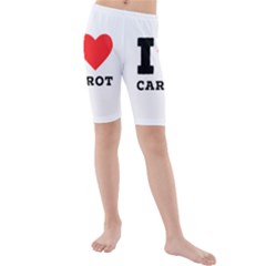 I Love Carrots  Kids  Mid Length Swim Shorts by ilovewhateva