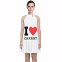 I love carrots  Velvet Halter Neckline Dress  View1