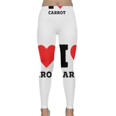 I Love Carrots  Lightweight Velour Classic Yoga Leggings by ilovewhateva