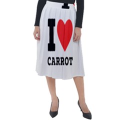 I Love Carrots  Classic Velour Midi Skirt  by ilovewhateva