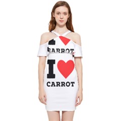 I Love Carrots  Shoulder Frill Bodycon Summer Dress by ilovewhateva