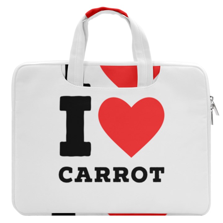 I love carrots  MacBook Pro 13  Double Pocket Laptop Bag