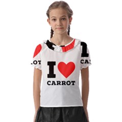 I Love Carrots  Kids  Frill Chiffon Blouse by ilovewhateva