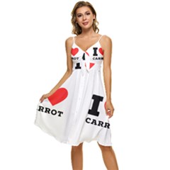 I Love Carrots  Sleeveless Tie Front Chiffon Dress by ilovewhateva