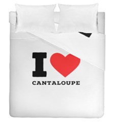 I Love Cantaloupe  Duvet Cover Double Side (queen Size) by ilovewhateva