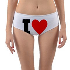 I Love Cantaloupe  Reversible Mid-waist Bikini Bottoms by ilovewhateva