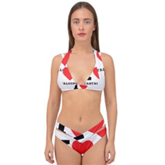 I Love Cantaloupe  Double Strap Halter Bikini Set by ilovewhateva