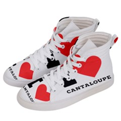 I Love Cantaloupe  Women s Hi-top Skate Sneakers by ilovewhateva