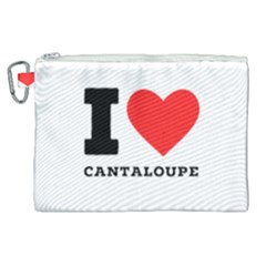 I Love Cantaloupe  Canvas Cosmetic Bag (xl) by ilovewhateva