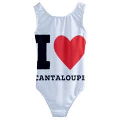 I Love Cantaloupe  Kids  Cut-out Back One Piece Swimsuit by ilovewhateva