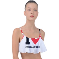 I Love Cantaloupe  Frill Bikini Top by ilovewhateva