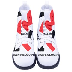 I Love Cantaloupe  High-top Canvas Sneakers