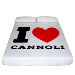 I Love Cannoli  Fitted Sheet (california King Size) by ilovewhateva