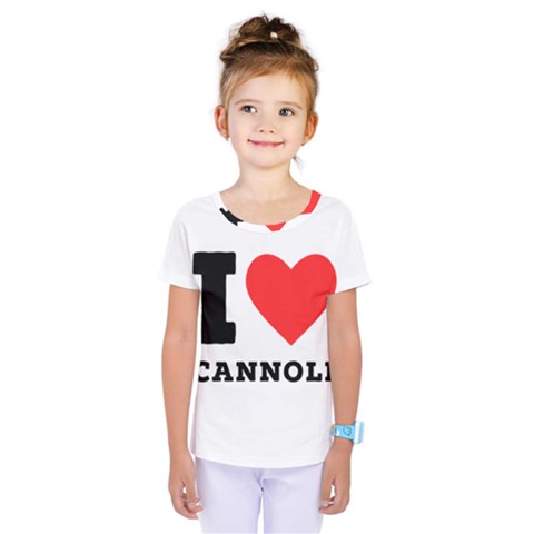 I Love Cannoli  Kids  One Piece Tee by ilovewhateva