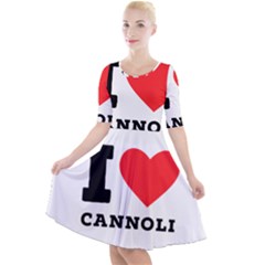 I Love Cannoli  Quarter Sleeve A-line Dress by ilovewhateva