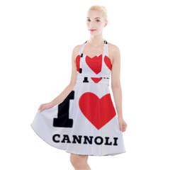 I Love Cannoli  Halter Party Swing Dress 