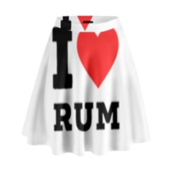 I Love Rum High Waist Skirt by ilovewhateva